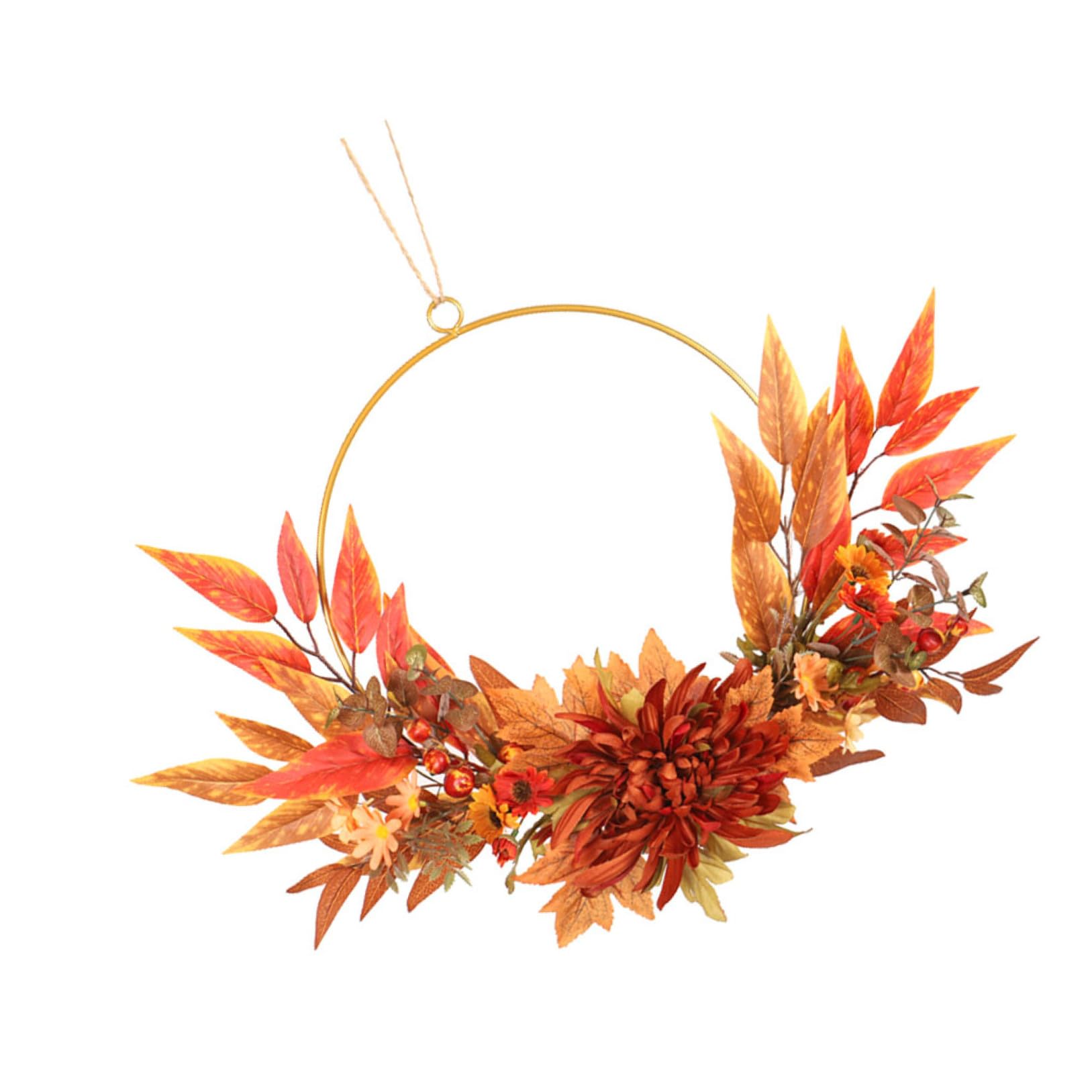 Couronne automne porte entrée chrysanthème guirlande artificielle Thanksgiving