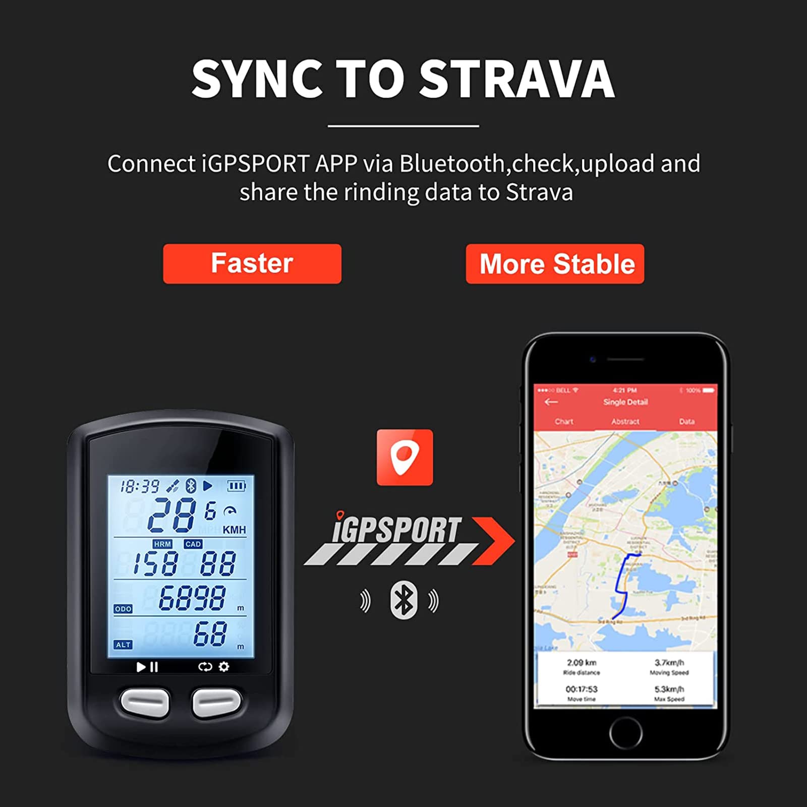 Bezprzewodowy komputer rowerowy, licznik kilometrów i prędkościomierz rowerowy GPS z Bluetooth, akumulator, wodoodporny pasuje do wszystkich rowerów