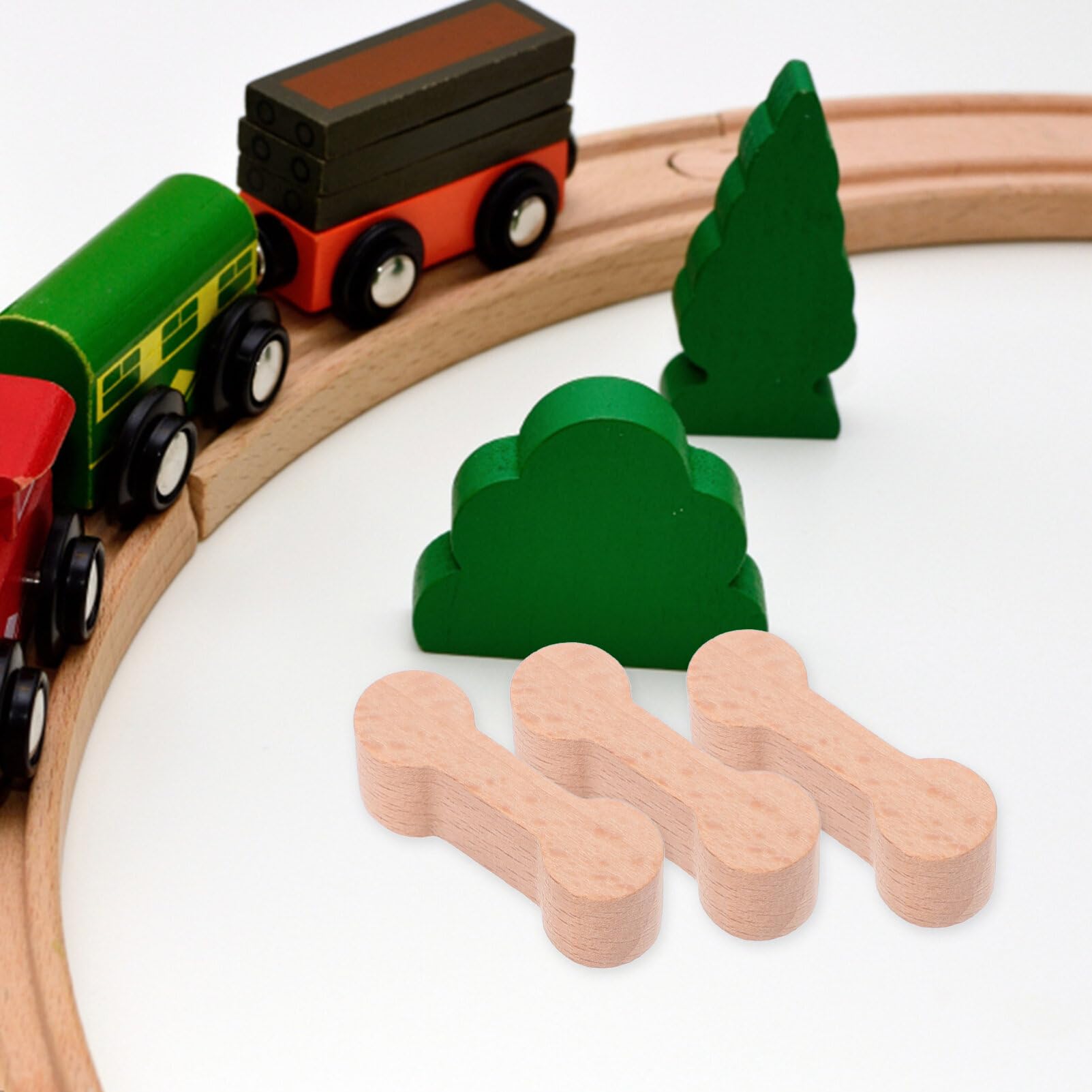 Adaptador De Vías De Tren De Madera De 10 Piezas, Juego De Conectores De Vias Para Trenes De Madera Rojo Adaptador De Vías De Tren De Madera De 10 Piezas, Juego De Conectores De Vias Para Trenes De Madera Rojo