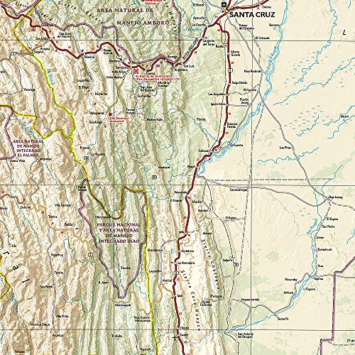 Bolivia Adventure Travel Map: South America: 3406