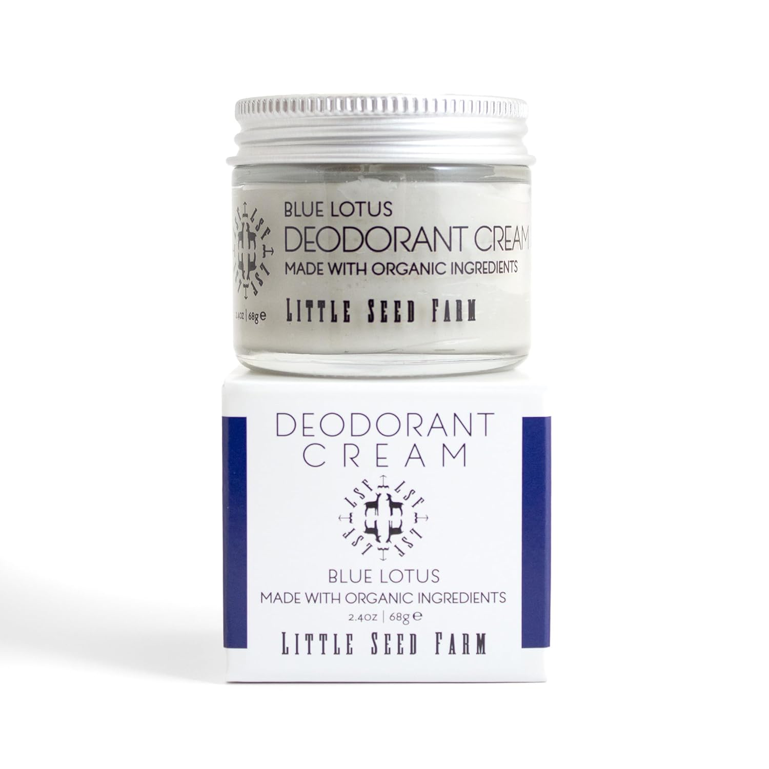 Little Seed Farm All Natural Deodorant Cream - Blue Lotus - Aluminum Free Deodorant for Women or Men, Net Wt. 2.4oz | 68g - Image 4