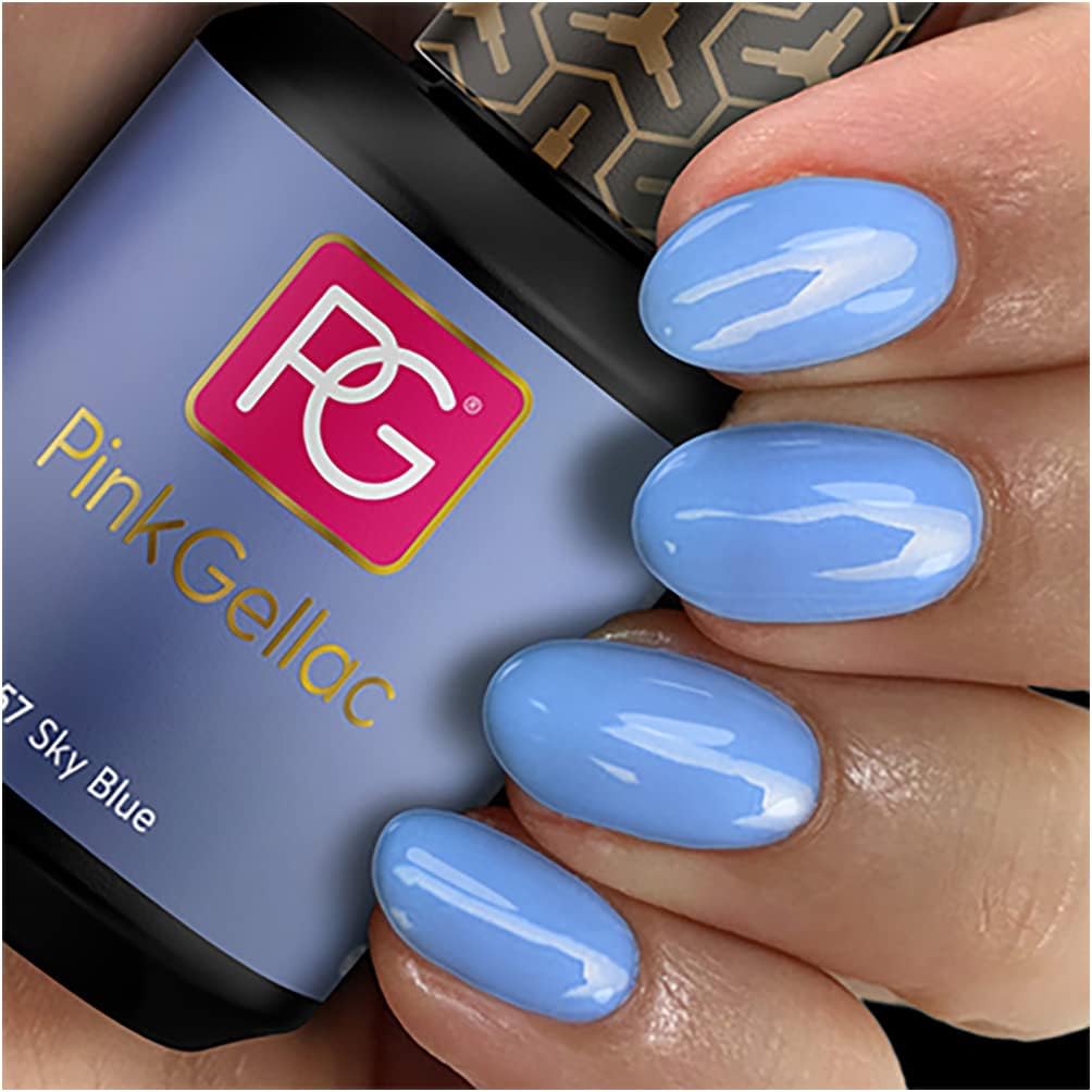 Pink Gellac Shellac Gel Nail Polish 15 ml for UV LED Lamp 157 Sky Blue Gel Nail Polish for UV Nail Lamp Pink LED Nail Polish Gel Polish Nail Gel