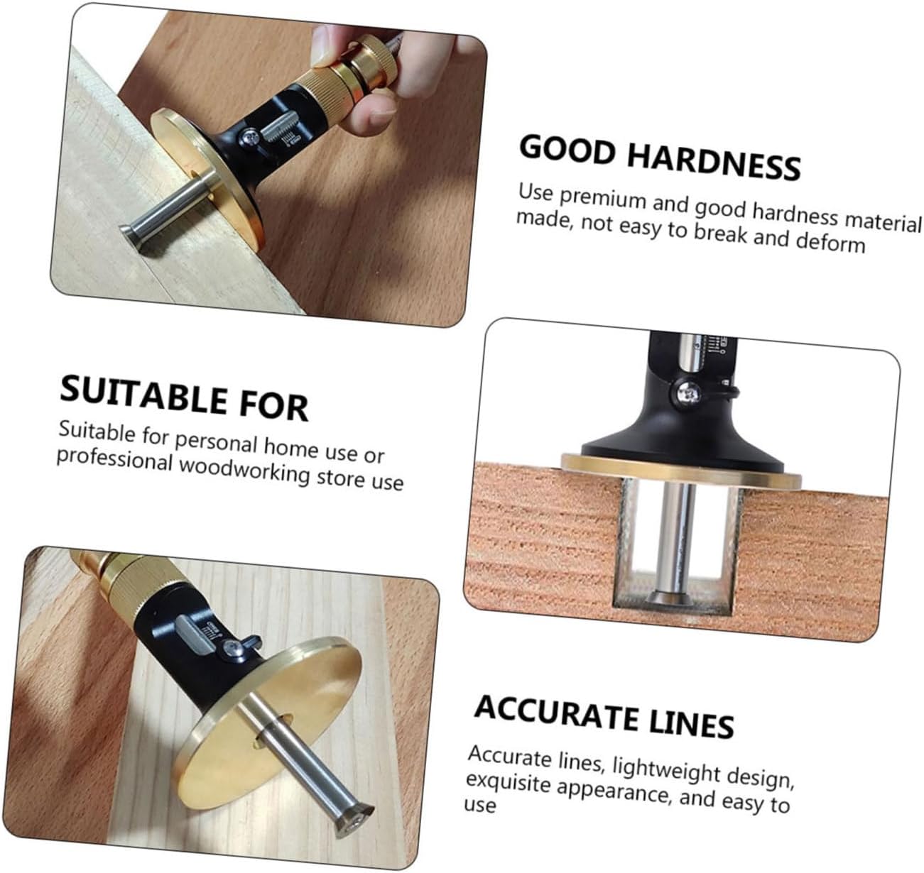 CALLARON European Carpenter Scribe Gauge Woodworking Marking Tool Hard Alloy Blade Parallel Line Drawing Device for Woodworking Layout and Precision Measuring