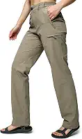 Calça cargo feminina com 6 bolsos, secagem rápida, tática, para caminhada ao ar livre, leve, elástica e resistente à água