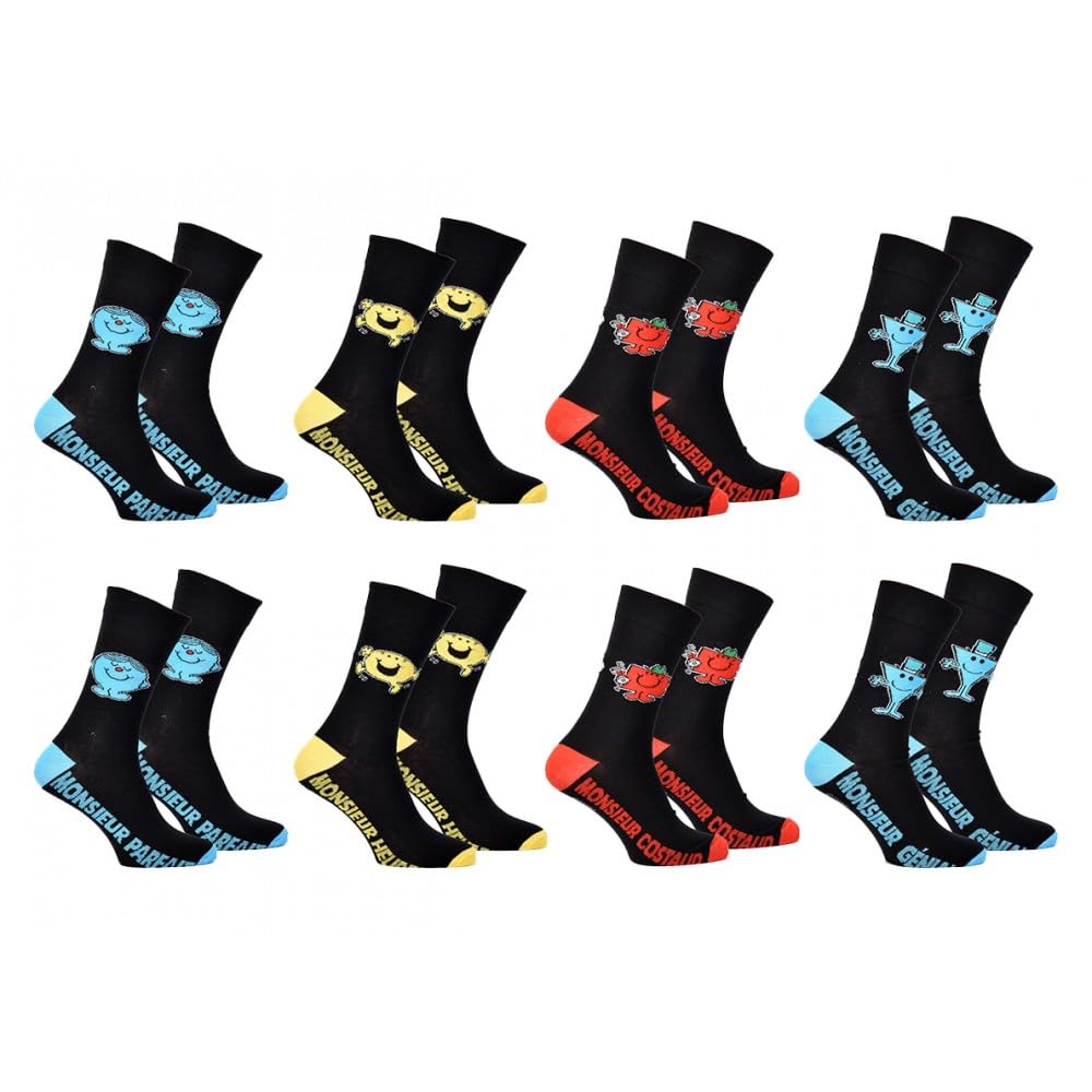 Ozabi MONSIEUR MADAME Socks Pack for mens (as8, numeric, numeric_5_point_5, numeric_8, regular, regular, Pack of 8 Pairs 5662)