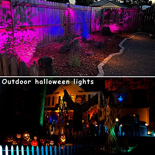 Covoart Landscape Lighting, Low Voltage Landscape Lights With Transformer & Remote, 16W 1200Lm 12V Color Changing Outdoor Lights For Yard House Garden Tree Ip66 Waterproof 4 Pack Spotlights #TOP6