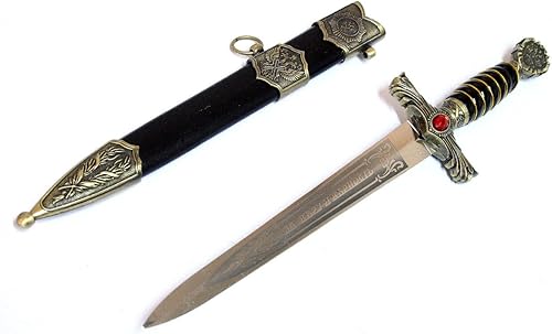 Lastworld Daga romana de acero inoxidable de 15.5 pulgadas estilo coleccionable con funda