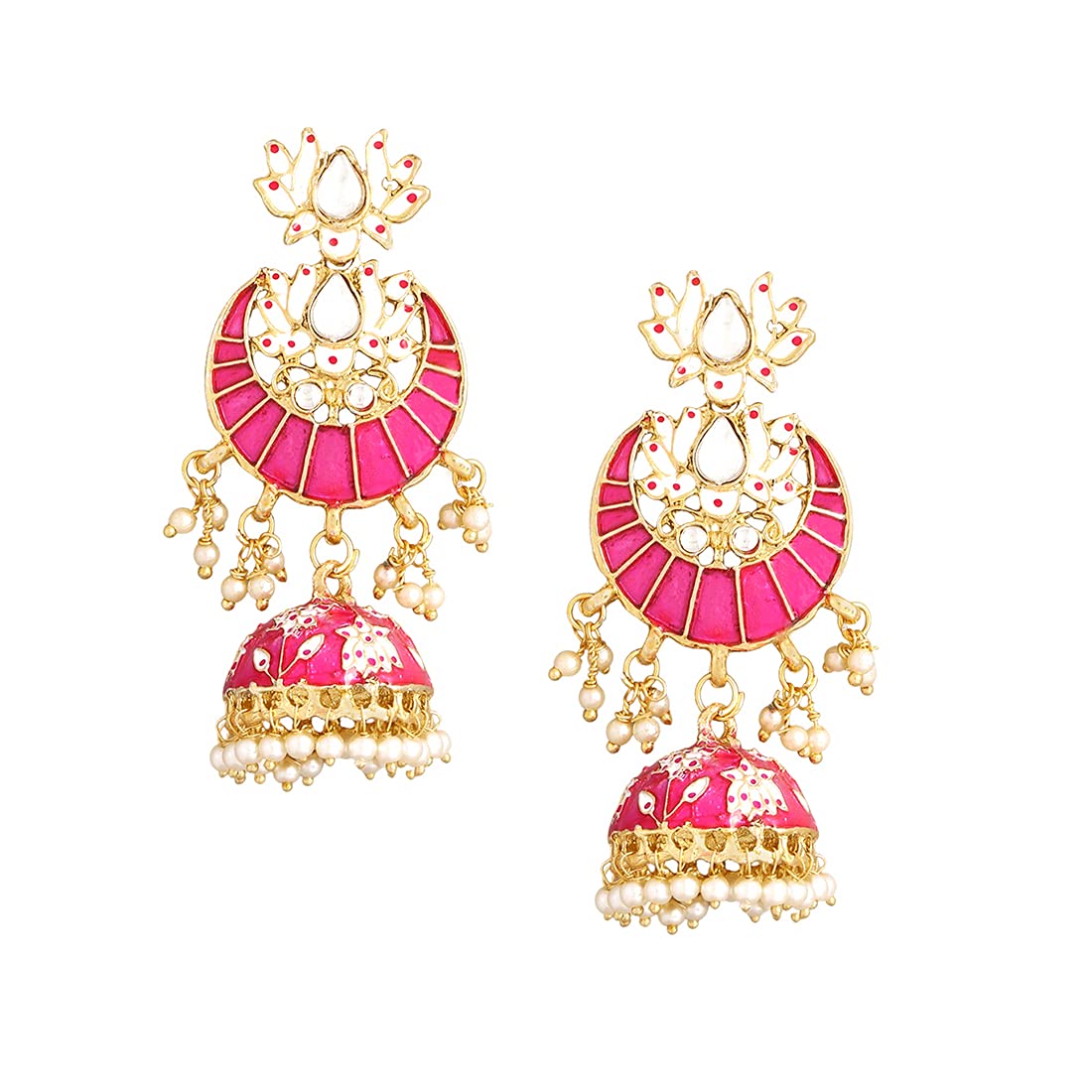 See full amazon price history chart for Yellow Chimes Jhumka Earrings for Women Gold Plated Traditional Pink Meenakari Lotus Chandbali Jhumka Earrings for Women and Girls Yellow Chimes Jhumka Earrings for Women Gold Plated Traditional Pink Meenakari Lotus Chandbali Jhumka Earrings for Women and Girls (B094B42ZCJ) Amazon Price History, Amazon Price Tracker