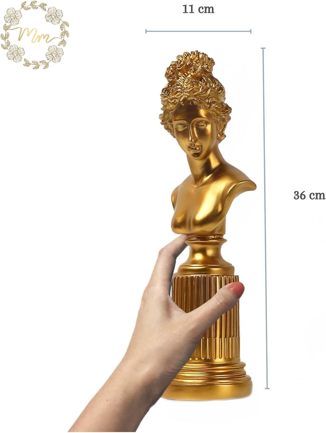 Marimor Modern Sculpture Decoration – Statues Decoration – Decorative Item – Sculptures – Statue for Living Room, Bedroom, Office, Home, Hotel, Desk, Home (Gold)
