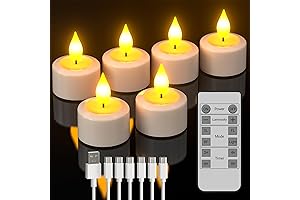 SoulBay rechargeable tea lights with remote control