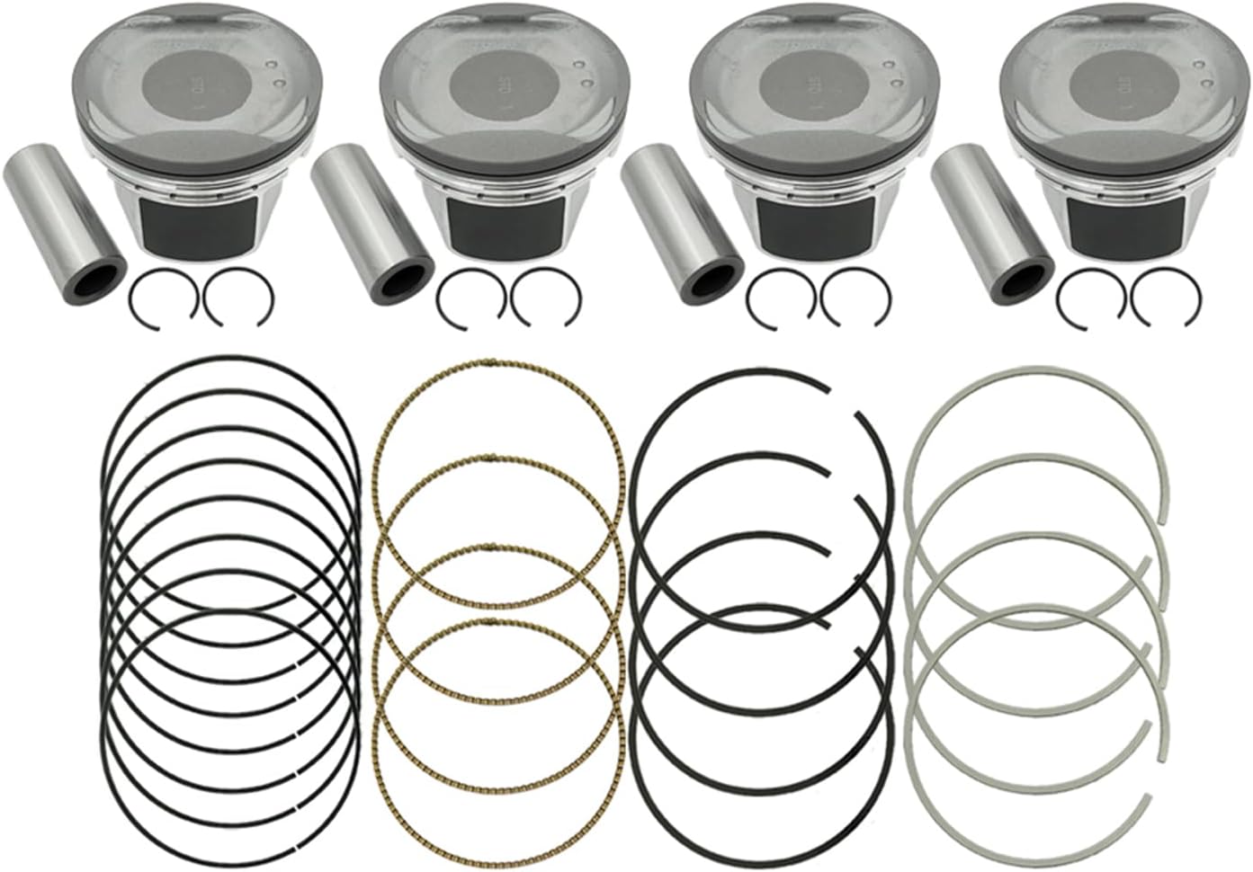 Standard Engine Piston and Pin and Snap Ring Fit for Toyota Matrix Corolla Camry Solara RAV4 for Scion xB tC 2.4L 2007-2013 9761321115, 13211-28112-A0