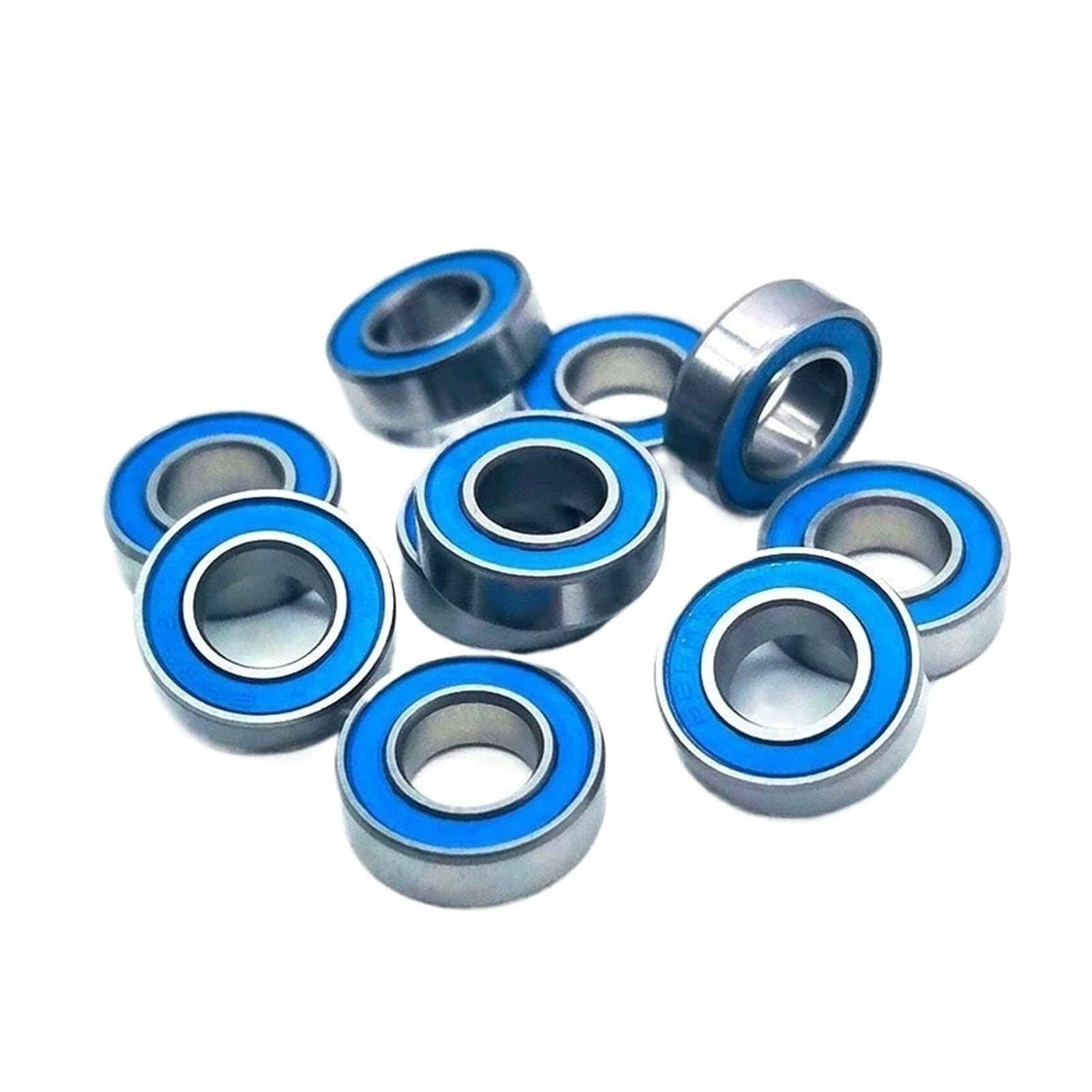 Cuscinetto, Cuscinetti a sfere a gola profonda 10 pezzi 608 2RS Cuscinetto a cartuccia 8x22x7 mm ABEC-7 Perno telaio RS a Resistenza all'usura
