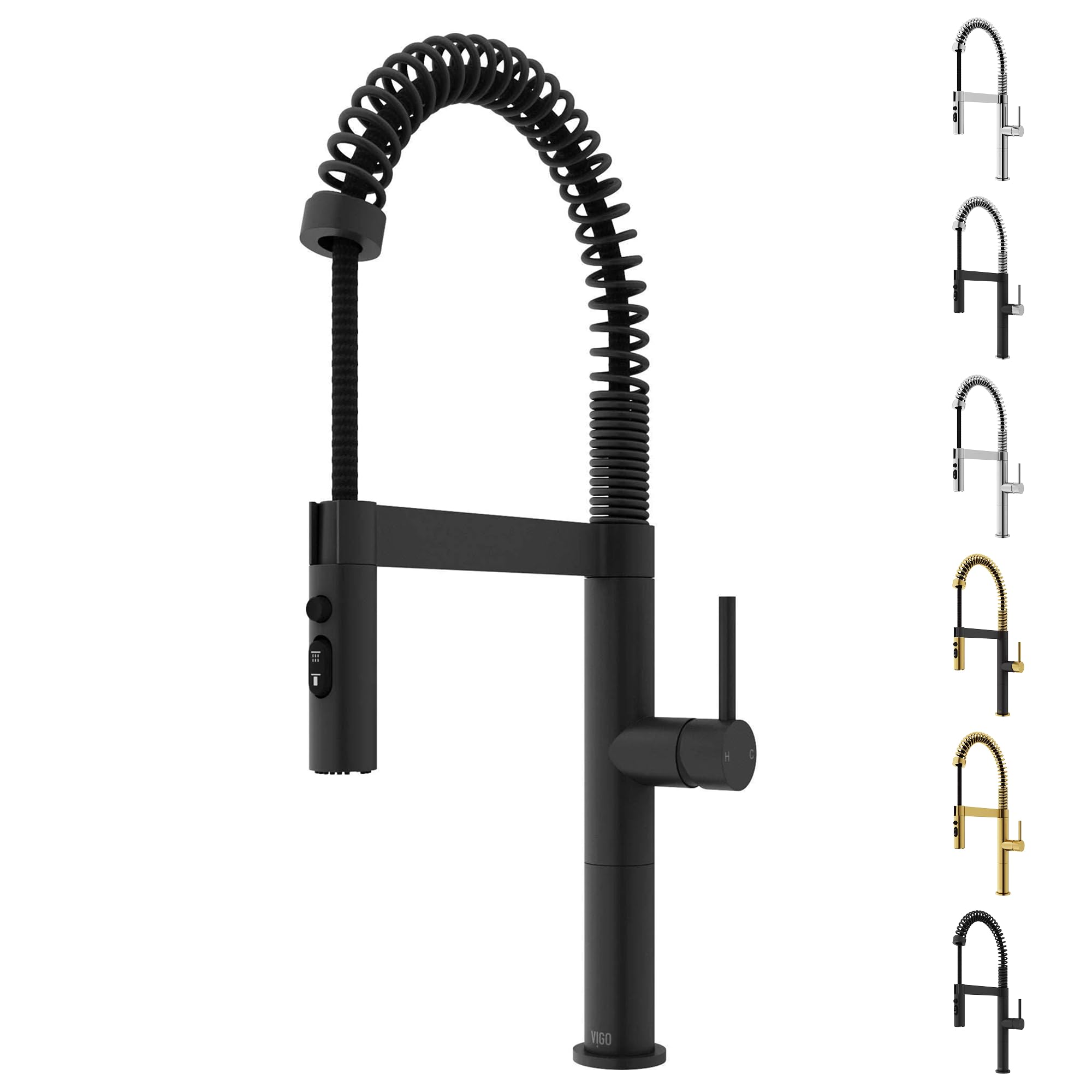 VIGO Edison Pro 20'' H Single Handle Pull Down Sprayer Kitchen