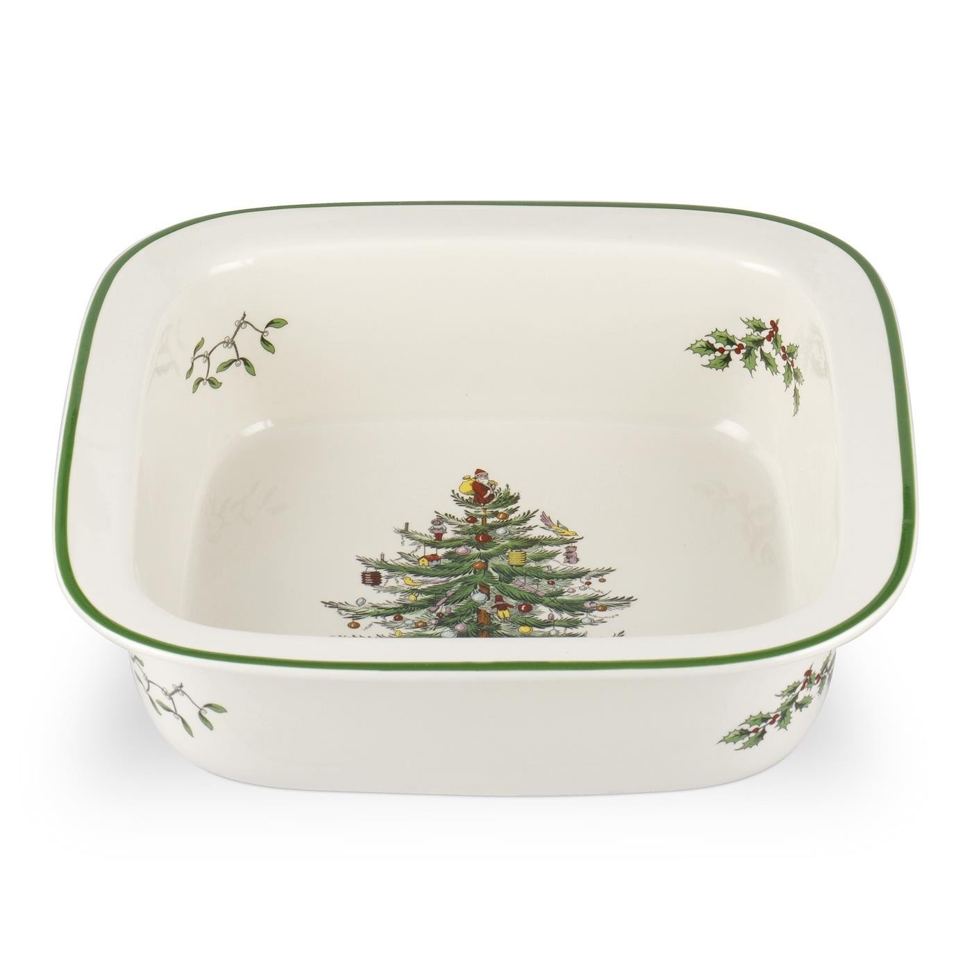 Spode Multicolor Christmas Tree Square Baker