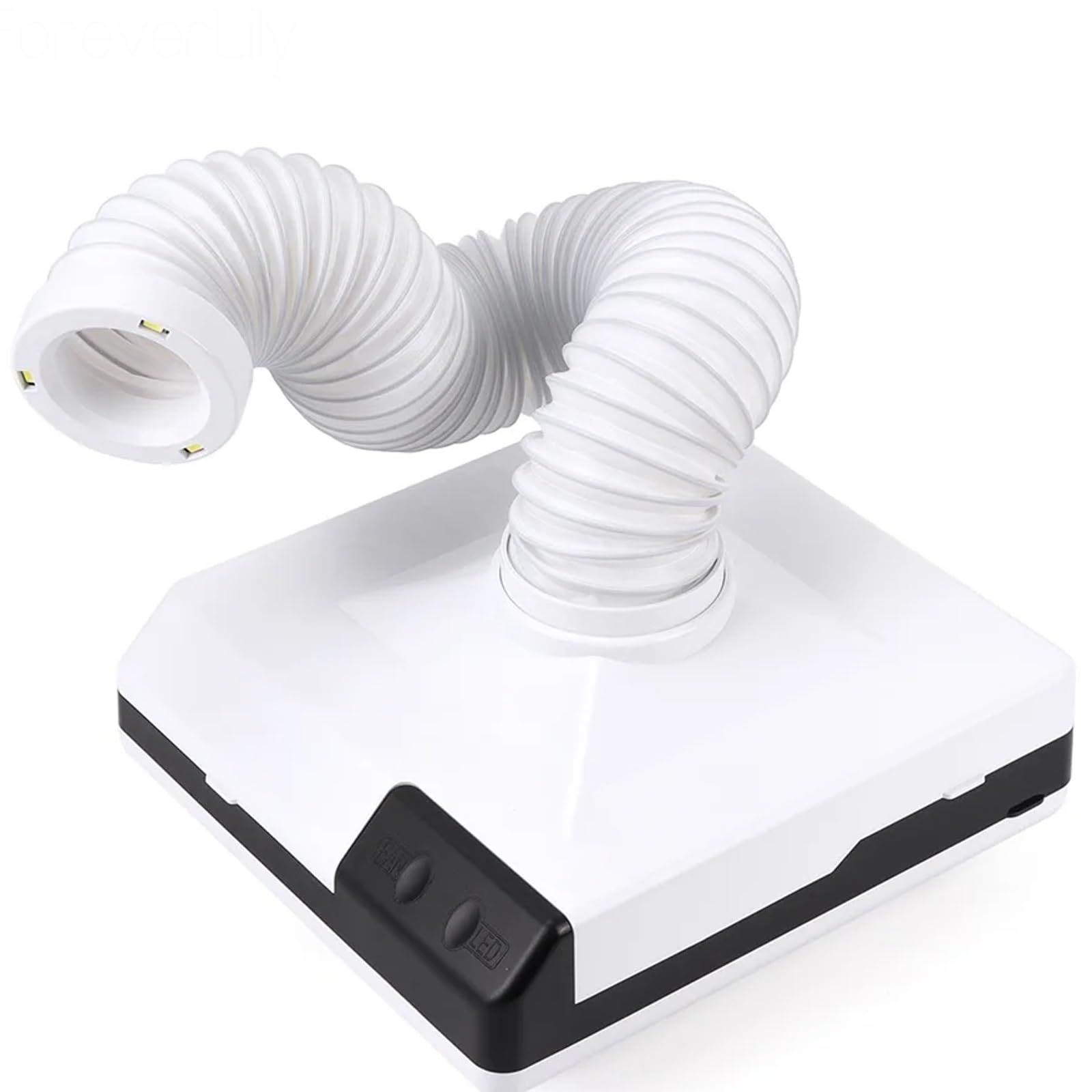 Aspirateur de poussière de manucure compact avec filtre et spot LED intégré