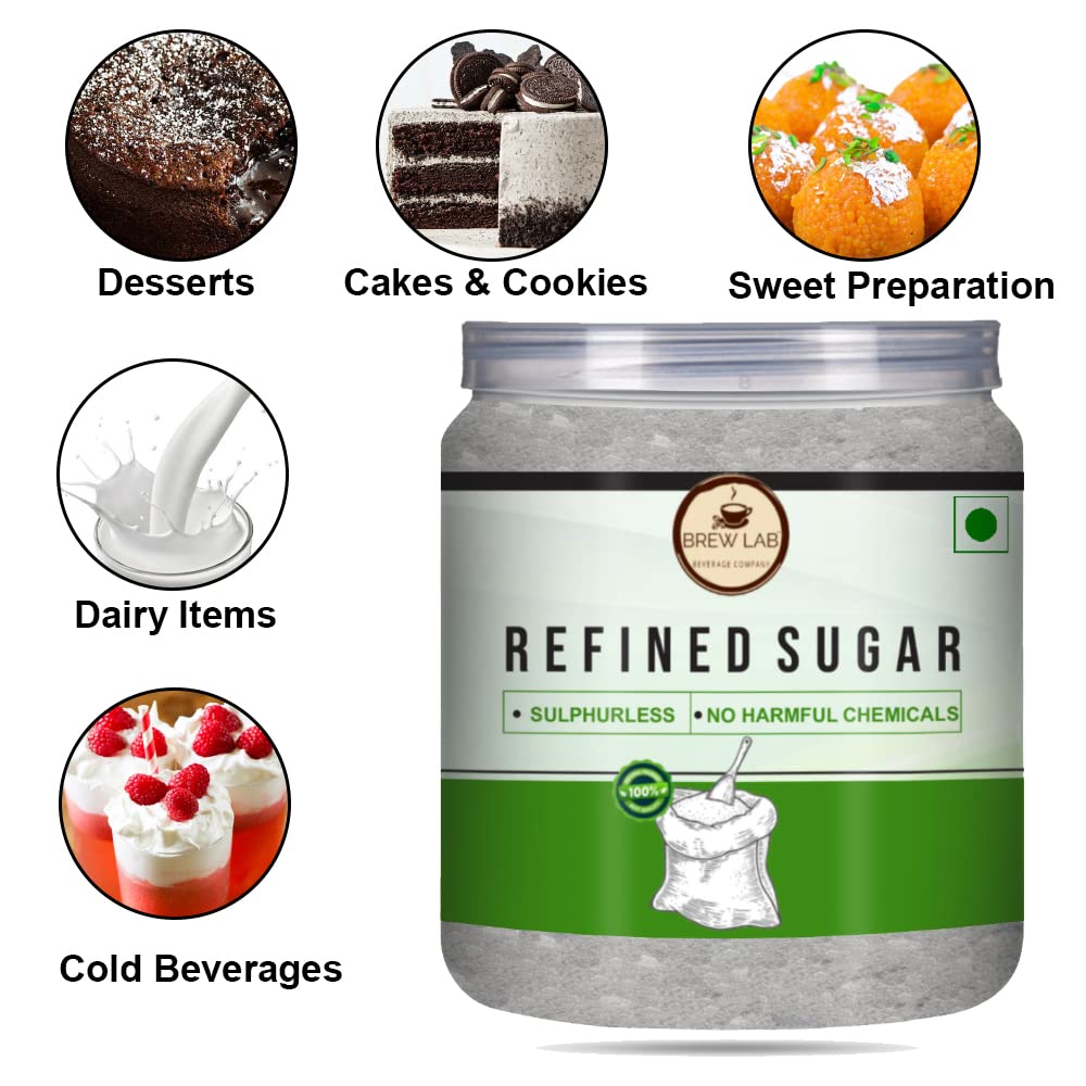 Brew Lab Refined Sugar | Sulphur Less | No Artificial Color Mixed Sugar (500 g) 3
