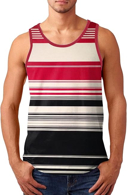 Amazon Co Jp タンクトップ メンズ Tシャツ トレーニング ノースリーブ ジム スポーツウェア 袖なし ランニング 筋トレ トップス カジュアル 大きなサイズ 男性サマーストライプカジュアルビーチトップスシャツファッションスポーツノースリーブビーチシャツトップルーズ