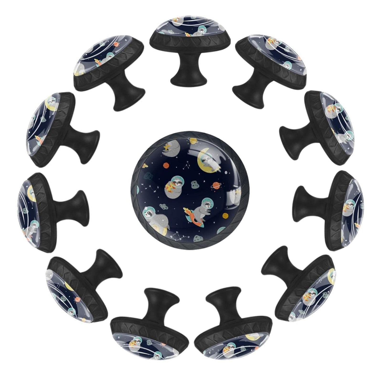 Boutons de tiroir paresseux ronds 35 mm lot de 12 design