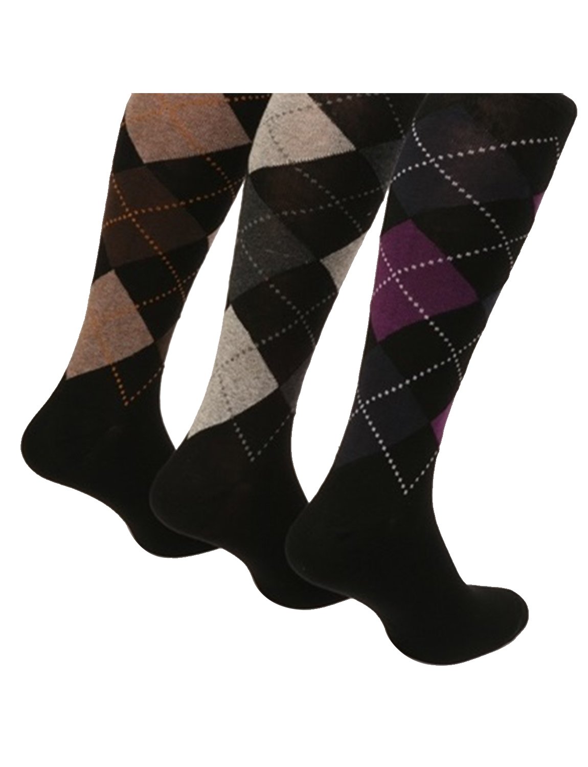 Daniel Jacob - Chaussettes basses - Homme 2 x Purple/Black 2 x Brown/Black 2 x Grey/Black