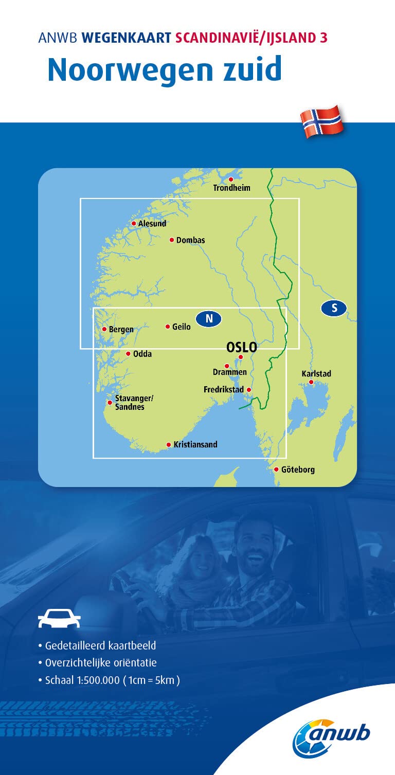 Norway South road map (3) (Wegenkaart)