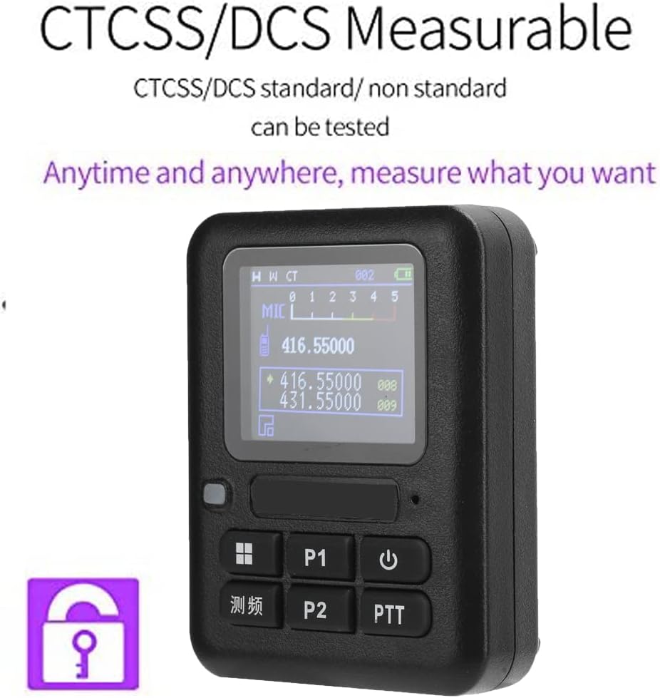 Mini Radio Frequency Meter, Handheld Portable Frequency Counter, Walkie Talkies Mini Decoder, Handheld Portable Radio Frequency Counter Meter with Display Screen