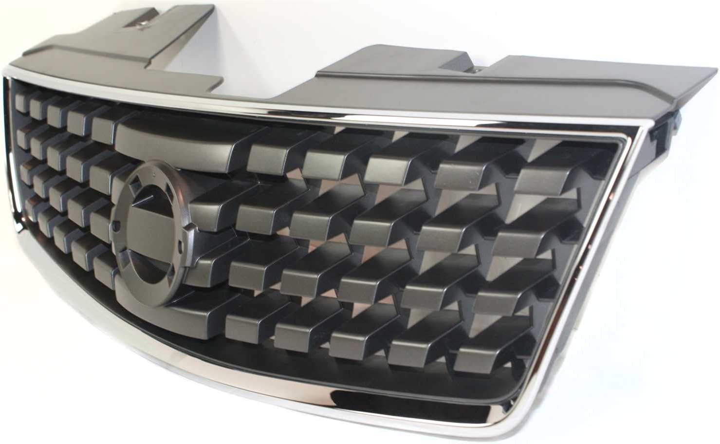 Garage-Pro Grille Assembly Compatible with 2007-2008 Nissan Sentra Chrome Shell with Painted Black Insert