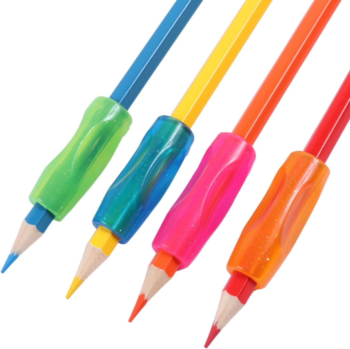 鉛筆グリップ ８個セット ペングリップ 鉛筆 もちかた 矯正 グリップ 子供から大人の方まで鉛筆の持ち方矯正にお役立て下さい 筆記矯正器具 安価