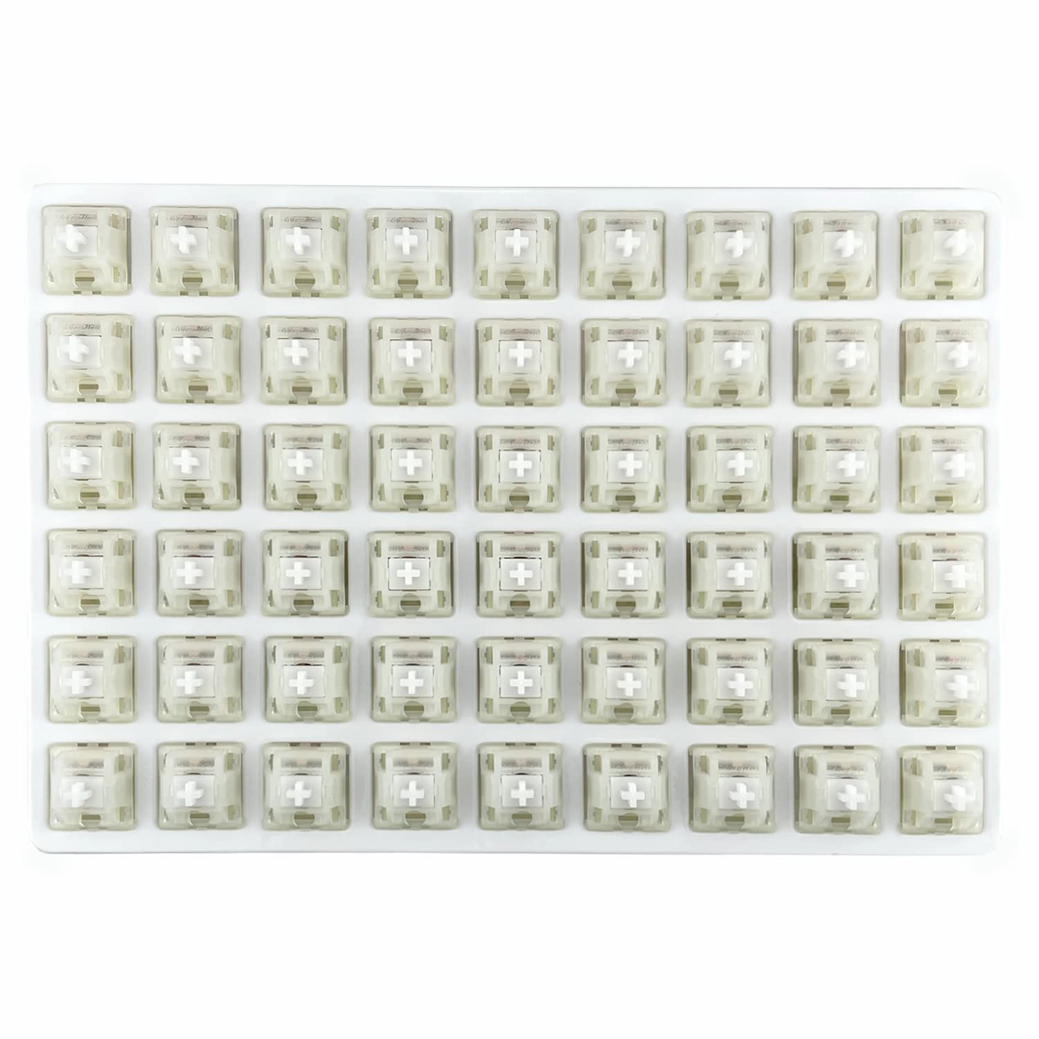 Gateron commutateurs Clavier mécanique Blanc Laiteux Jaune 5 Broches pour Tous Les claviers mécaniques MX (108 pièces, Blanc)