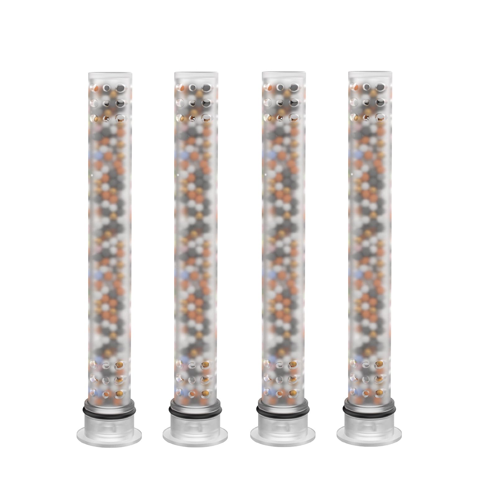 YEAUPE Shower Filter Replacement Cartridges - Pack of 4 Universal Filters for Hand Shower, Removes Chlorine & Limescale, Water Filter for Shower, Gentle on Skin & Hair