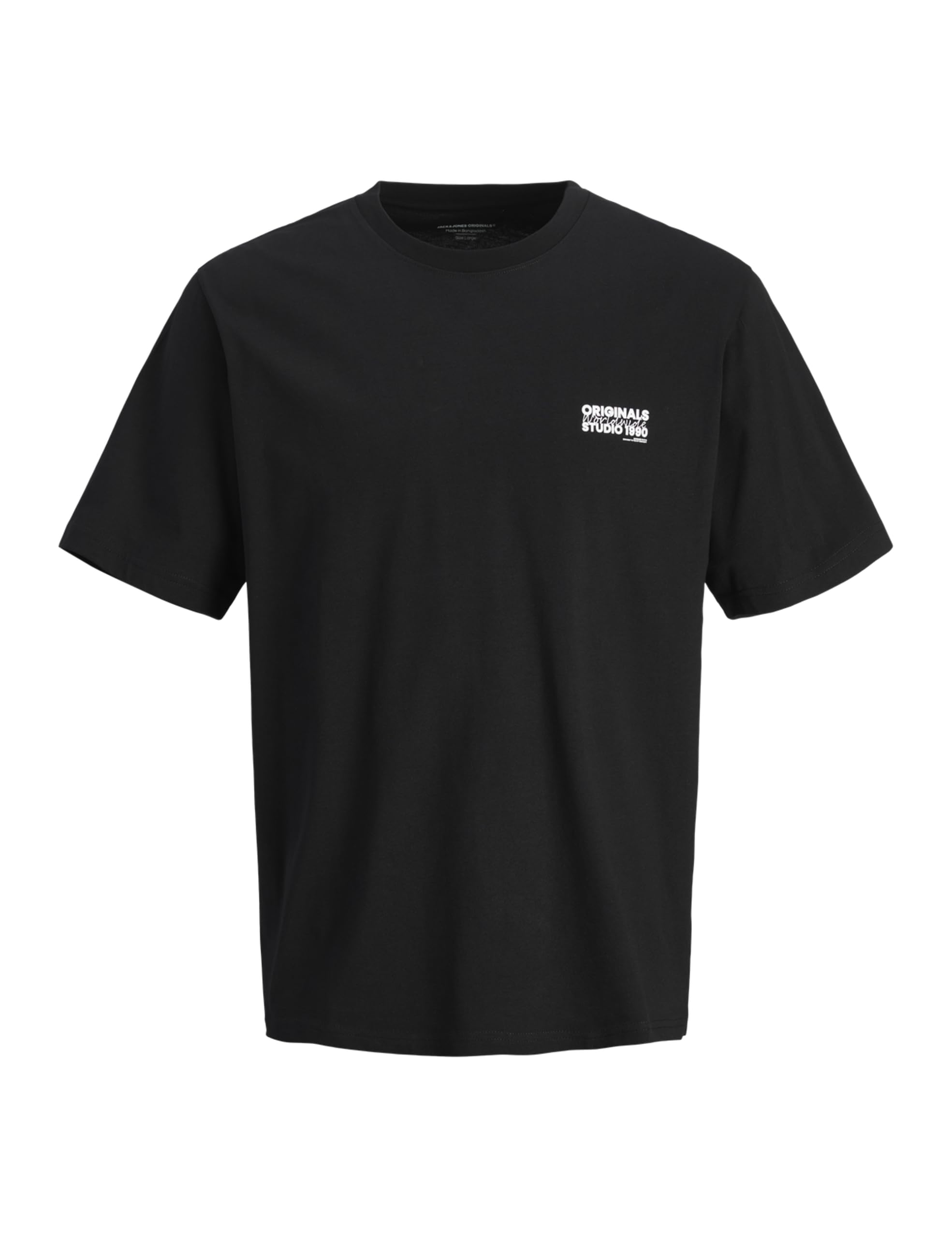 JACK & JONES Jorvesterbro Back Tee SS Crew Neck Sn, Black, L