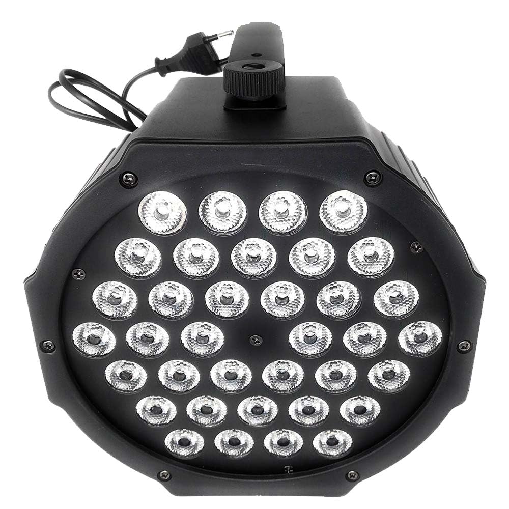 Scheinwerfer mit 36 LEDs in verschiedenen Farben RGB mit 36 Watt, integrierter Soundsensor mit bunten Lichtern für Partys, Disco, Events