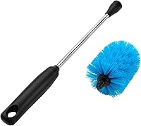 Vista 3 de Cepillo para botellas de acero inoxidable con cabezal reemplazable, cepillo de mango largo para botellas de agua, cristalería, tazas, frascos