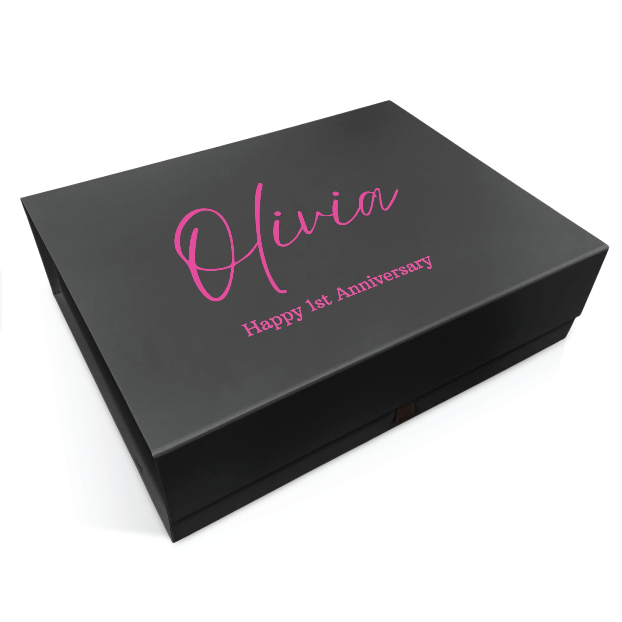 COOKIES AND KOALAS Personalised Gift Box – Custom Full Colour Print – Black – Extra Large 42x32x12cm – Keepsake Box for Birthdays, Weddings, Anniversaries, Baby Showers & Special Occasions — image 1