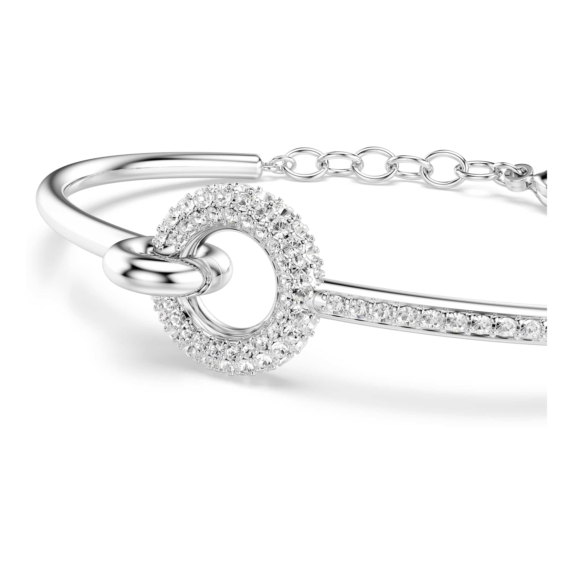 Swarovski Dextera Collezione Bracciale rigido, Taglio rotondo, Bianco