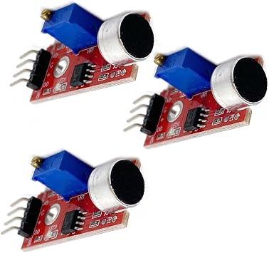 Kiro&Seeu 3PCS High Sensitivity Microphone Sensor AVR PIC Sound Detection Module Compatible with Arduino Raspberry Pi STM32