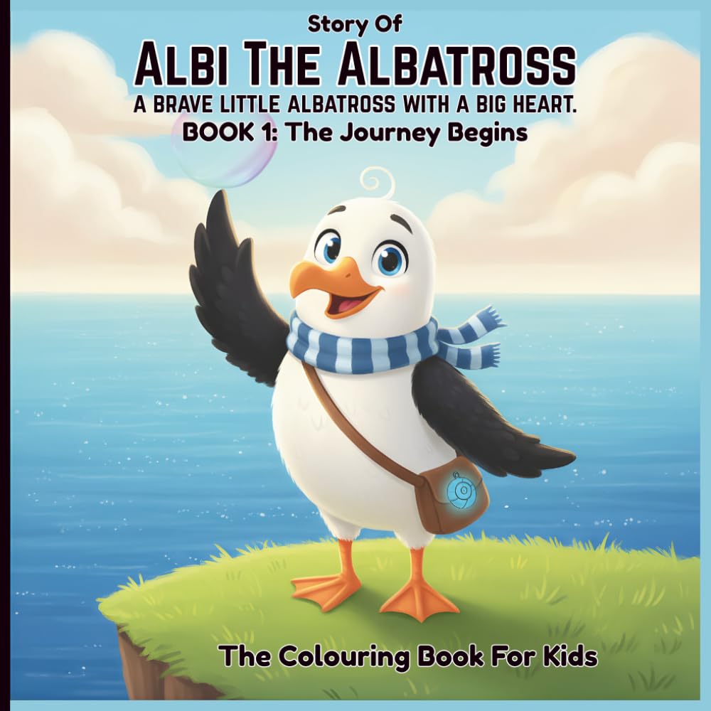 Albi the Albatross – Book 1: The Journey Begins: A Heart-warming Storybook Colouring Adventure for Kids