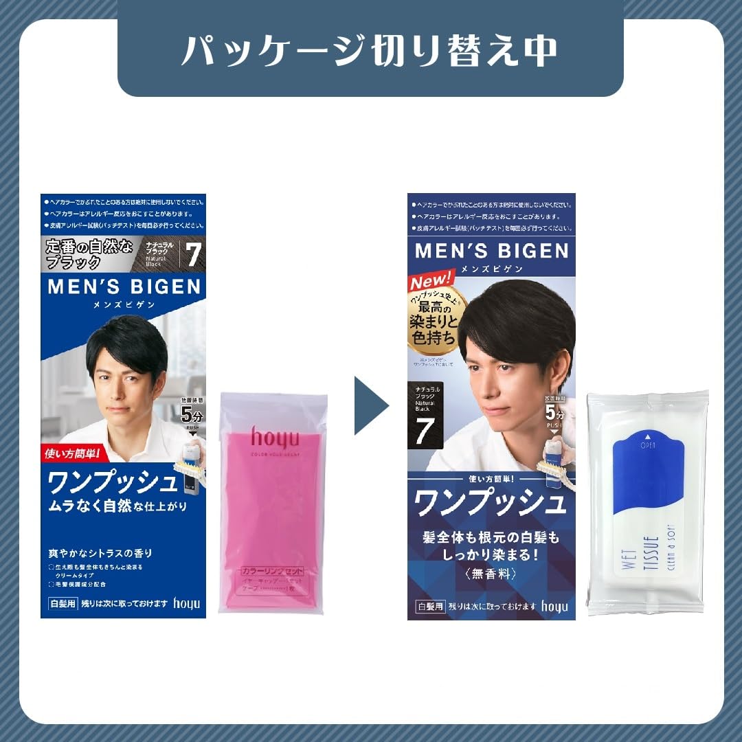 メンズビゲン ワンプッシュ7 白髪染め ナチュラルブラック