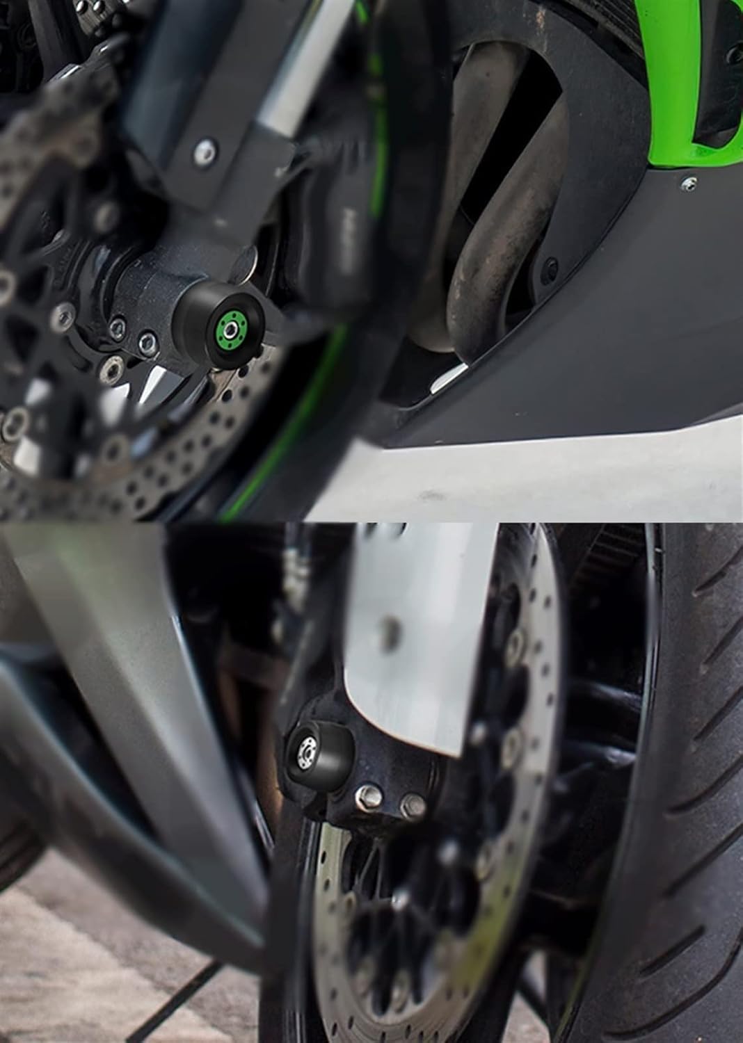 Protector for Aprilia RSV4 R RR RF RSV4-R RSV4-RF RSV4-RR/Tuono V4 RR 2009-2021 Motorcycle Front & Rear Axle Fork Sliders Wheel Protector Parts (Color : Front-Blue)