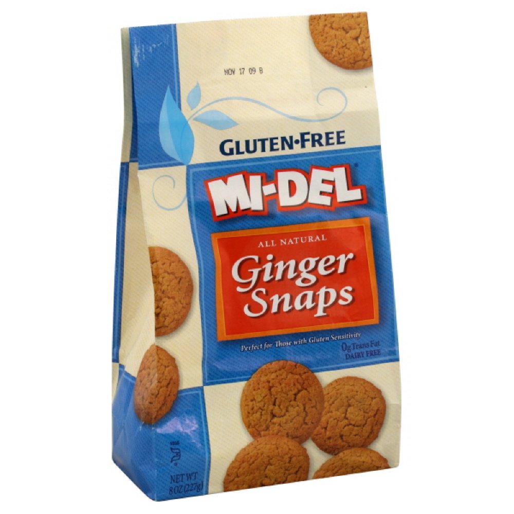 Midel Ginger Snaps Wheat Free, Gluten Free, 8-ounces (Pack of6)
