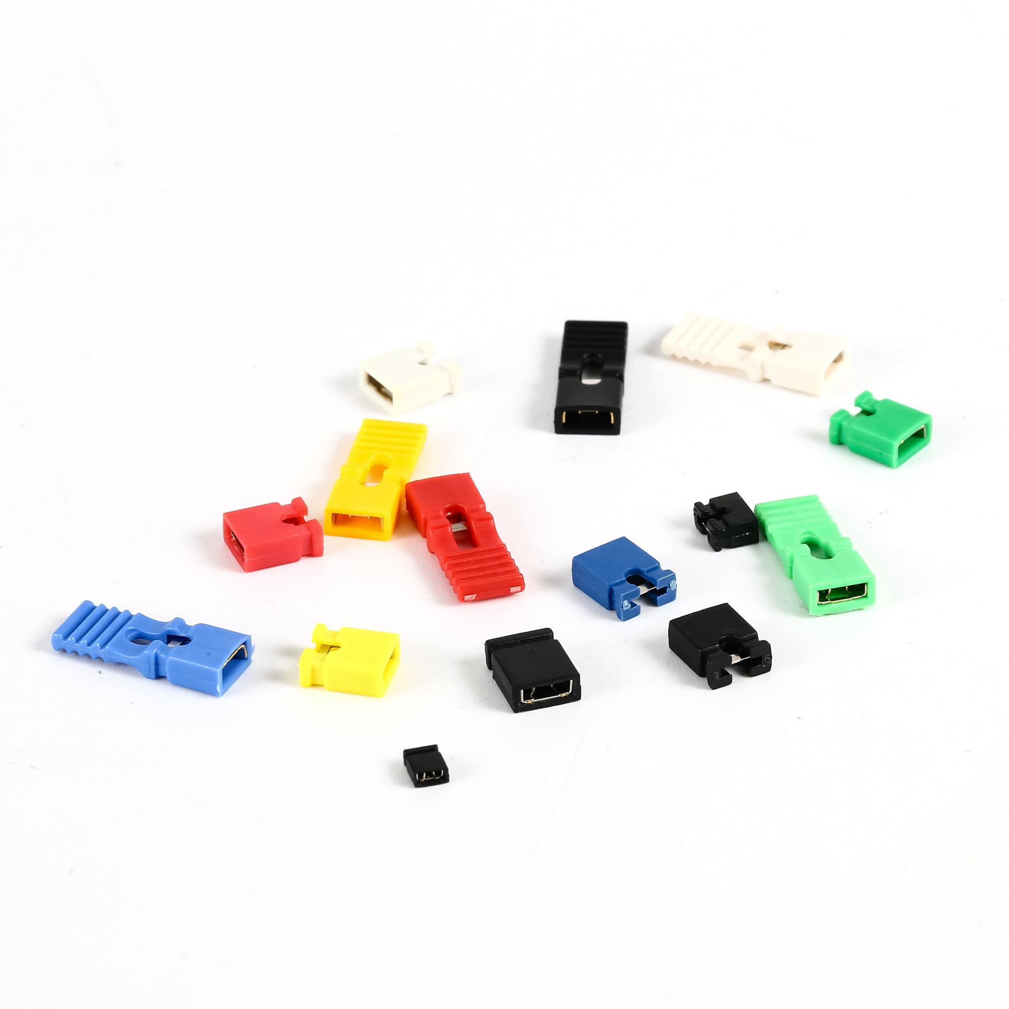 Set di 300 tappi misti da 2,54 mm/2,0 mm/1,27 mm per Arduino Raspberry Pi PCB PC Standard Circuit Board Jumper Cap Shunts collegamento pin blocks