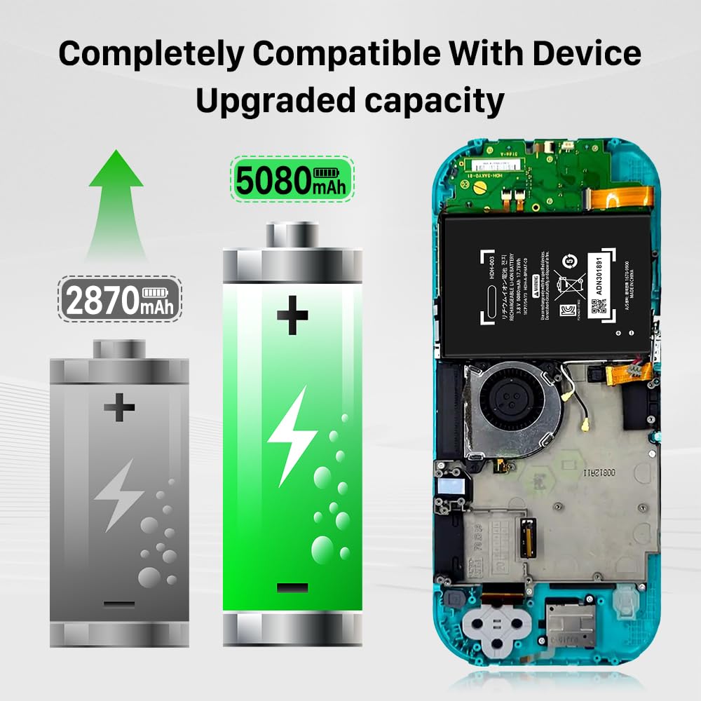 Amazon.co.jp: BOANV [5080mAh] HDH-003 バッテリー Nintendo Switch用