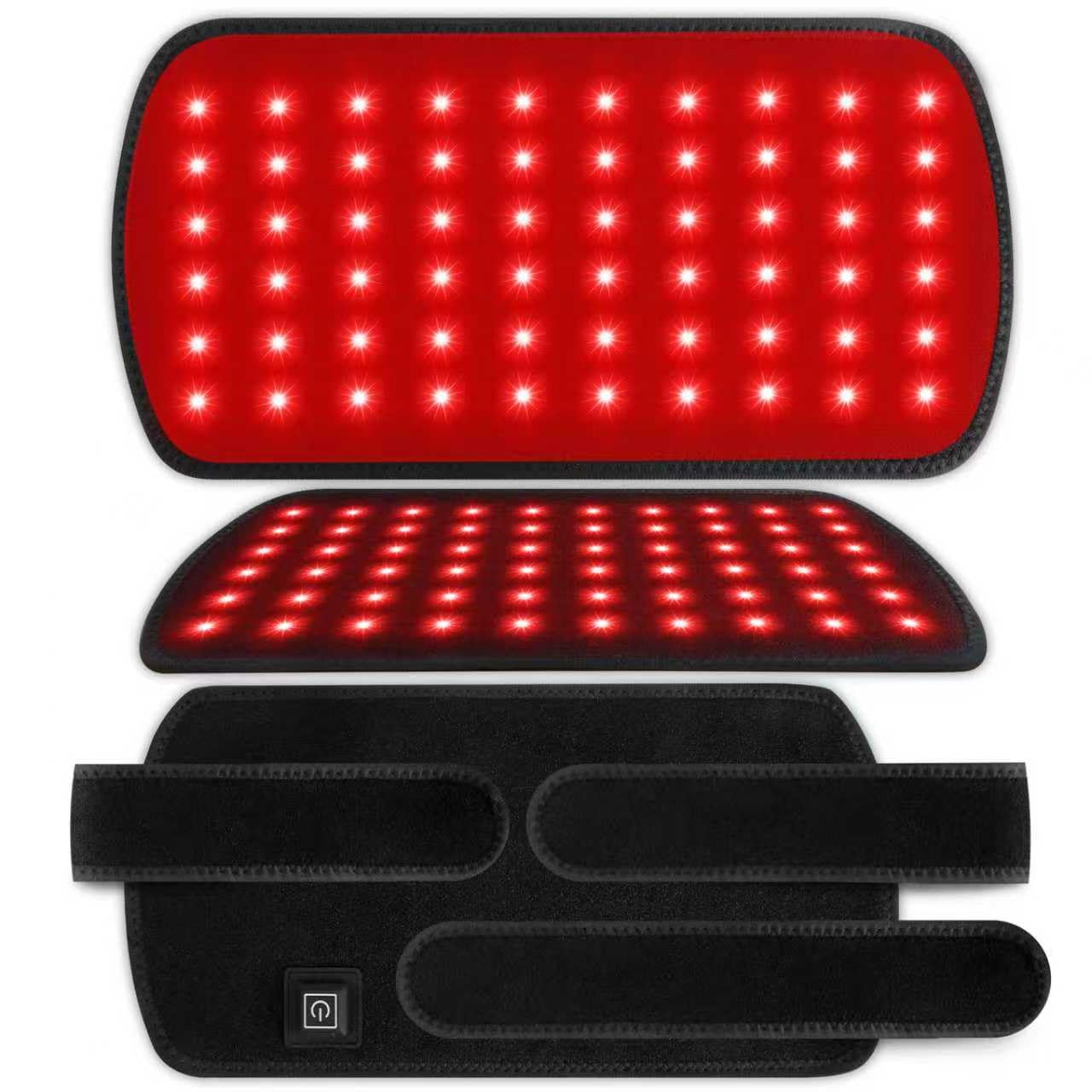Fascia Terapia a Luce Rossa, Luce Infrarossa Corpo, LED Triple-Chip 660nm 850nm, Fascia Riscaldante Schiena e Ginocchia, Dispositivo Portatile, Regalo Benessere Uomo Donna