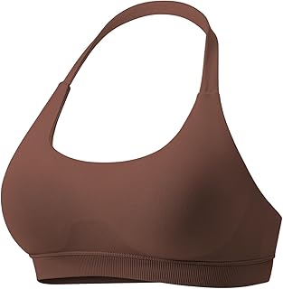 Women Workout Impact Bras Medium Low Support Halter Sports Bras Seamless Open Back Gym Padded Yoga Crop Top
