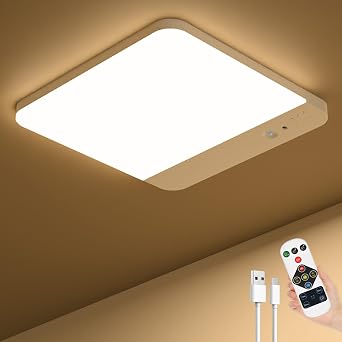 Toowell LED Ceiling Light Motion Sensor Cordless Bathroom Ceiling Lamp [Energy Class A]