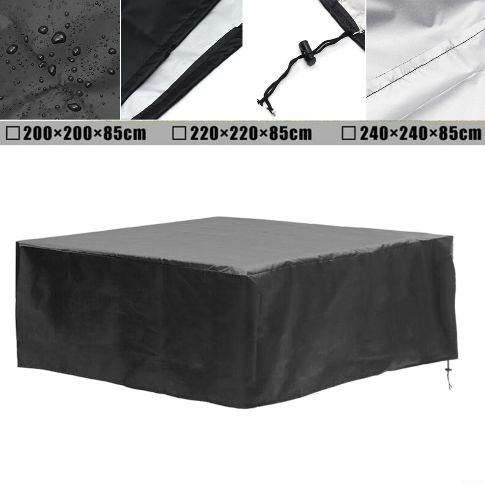 pour couverture de Protection Carrée pour Spa Anti-Poussière 200x200cm(240 * 240 * 85cm)