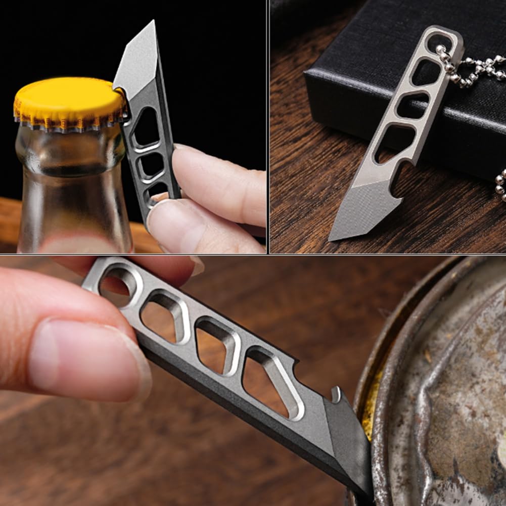 Azull Abridor de de Aleación de Titanio Ultraligero, Herramienta Pequeña, Portátil, Desembalaje, Colgante, Accesorios EDC Multifuncionales