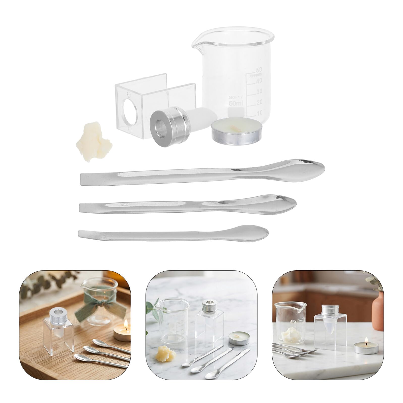 Kit para Hacer Pintalabios Diseño Portátil con Molde de Silicona y Plástico y Compatibilidad para Reparación de Brillo Labial en Casa