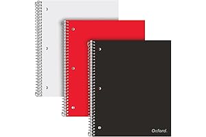 Oxford Spiral Notebook - Graph Paper Perforated 8.5 X 11 Pack of 3