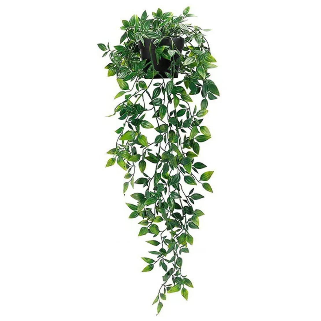 CAKEEYUM 65cm Artificial Hanging Plants in Pot Potted Plastic Faux Plant for Indoor Outdoor Wall Decor - Mandala