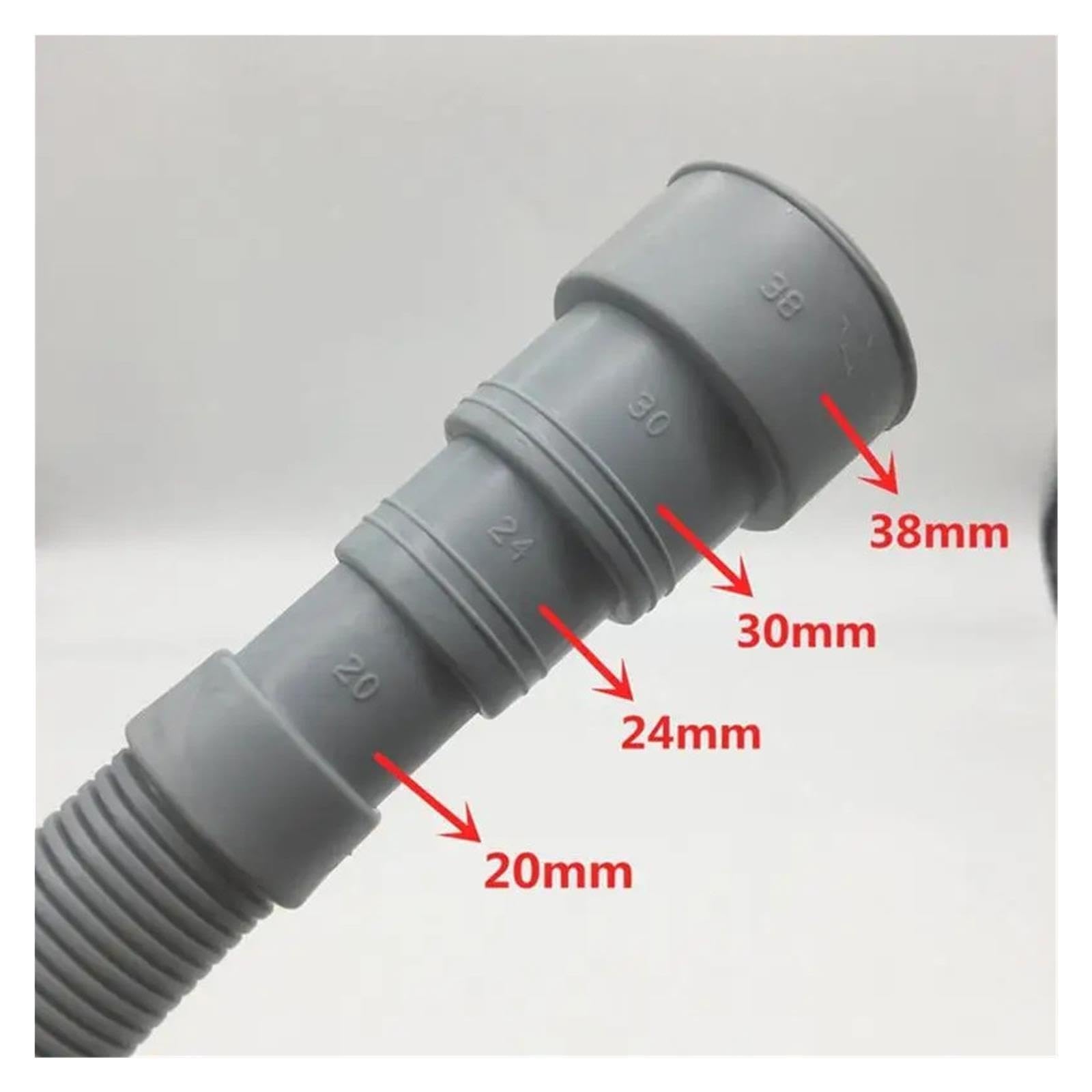 Waschmaschinen-Ablaufschlauch-Set, 10 Fuß Flexibles Abwasserrohr Mit 20 Mm, 24 Mm, 30 Mm, 38 Mm Durchmesseroptionen Und Klemmen(400CM 157Inch-1set)